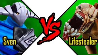 Dota 2 SVEN vs LIFESTEALER. DOTA 2 Battle 7.28b Rogue Knight vs N'aix
