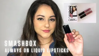 SMASHBOX Always On Matte Liquid Lipsticks | Review + Swatches | Worth The Hype?