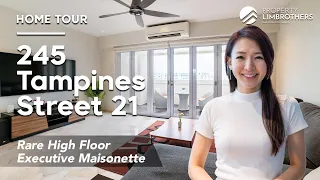 Executive Maisonette | 245 Tampines St 21 High Floor 2 Storey EM | $908K | SG Home Tour (Jesley Lim)