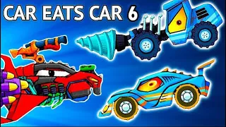 Мультик-игра про красную машину 6 ( 3 ) БИТВА с БОССАМИ ( Стингер Дриллер )  Машинки Car Eats Car