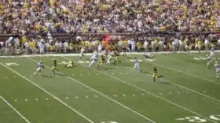 Denard Robinson's first MICHIGAN touchdown on his first play from scrimmage
