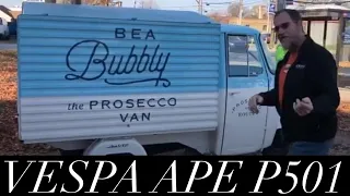 Vespa Ape P501 tutorial - How to Run this vintage 3 wheeler.