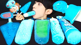 ASMR ICE CREAM BLUE PARTY 다양한 블루 아이스크림 먹방 DESSERTS CANDY MUKBANG EATING SOUNDS 咀嚼音 モッパン