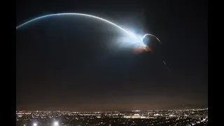 Falcon 9 Space X launch over Los Angeles