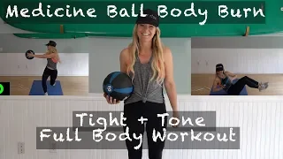 15 min full body medicine ball workout with Jump Rope HIIT