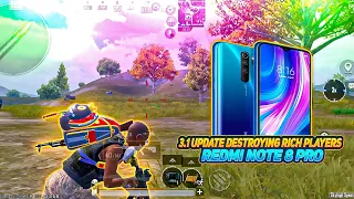 BGMI 3.1 UPDATE DESTROYING RICH LOBBY💥 REDMI NOTE 8 PRO