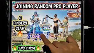 JOINING RANDOM WINTRY RULER SET PLAYERS FOR 1 VS 2 M24 TDM | IPAD PRO 6-FINGERS CLAW PUBG HANDCAM