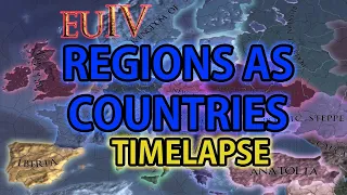 EU4, But All Regions Are Their Own Countries... | Europa Universalis 4 AI Only Timelapse (EU4)