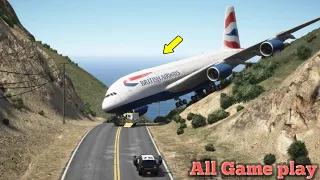 Gigantic Airbus '747 Thrilling  Emergency Landing at Mount  Meadows #gta5 GTA 5 Action movie