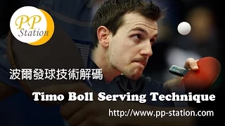 Timo Boll Serving Secret Reveal (Slow Motion) 波爾舉世聞名的發球(慢鏡解拆)  ティモボルサーブ 攻略