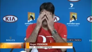Australia Open 2011 SEMIFINALS - Roger Federer Interview after losing to Novak Djokovic
