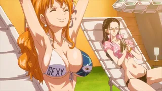 Nami challenges Robin in "Peach" contest, Nami releases her king haki when she's angry || ONE PIECE