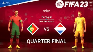 Portugal Vs Netherlands Quarter Final | Ronaldo Hatrick | 4K60FPS | FIFA-23