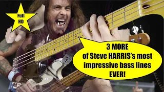 3  MORE of Steve HARRIS's most impressive bass lines with drums!