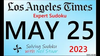 LA Times  Expert Sudoku, May 25, 2023