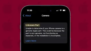 iPhone Camera 'Unknown part' error on iOS 16 troubles many