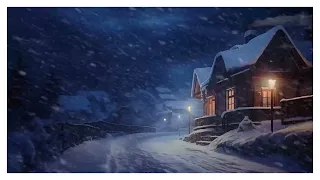 Dark Screen Blizzard Snowstorm Snowy Log Cabin Ambience 10 Hours