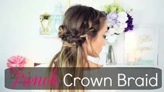 How To: Easy Half-Up French Crown Braid Tutorial || Hello Hair Fridays || Angela Lanter