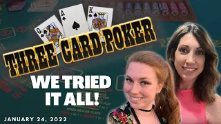 🟢 3 Card Poker with my friend, Courtney - Beginner's Luck? @Green Valley Ranch Casino Las Vegas