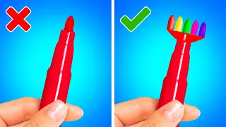 What A SMART Solution! USE MAXIMUM OF YOUR SCHOOL SUPPLIES 🏫📝👦| Awesome School Hacks