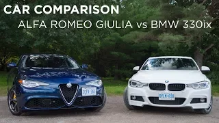 Car Comparison | Alfa Romeo Giulia vs BMW 330ix | Driving ca