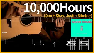 182. 10000hours - Dan + Shay, Justin Bibeber 【★★☆☆☆】 | Guitar tutorial | (TAB+Chords)