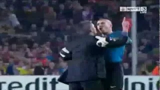 Mourinho  impazzito  al Camp Nou dopo Barca Inter