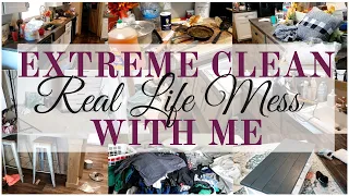 NEW CLEAN WITH ME/ 1 HOUR OF EXTREME CLEANING MOTIVATION/ COMPLETE DISASTER/ REAL LIFE MESSY HOUSE/