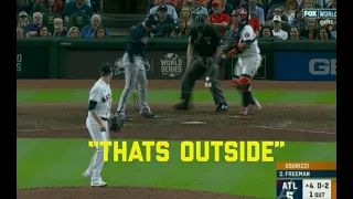 Umpire Says The Pitch Is Outside But He Calls It A Strike