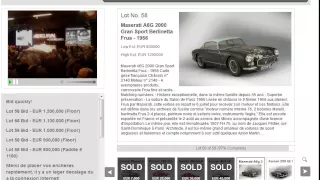 Retromobile 2015 - Live Auction -  Maserati A6G 2000 Gran Sport Berlinetta Frua