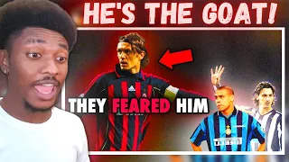 American Learns About Paolo Maldini: The Most FEARED Defender in History!