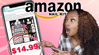 Testing cheap nail kit from Amazon ! | Beginner nail kit