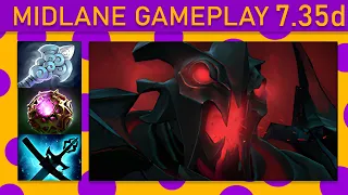 ⭐ New Patch 7.35d bzm Shadow Fiend 15+ Kills! Mid Gameplay - Dota 2 Top MMR