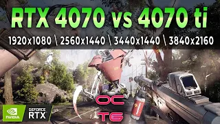 RTX 4070 vs RTX 4070Ti tests in games 1920x1080  2560x1440  3440x1440  3840x2160 ( 2k  4k )