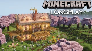 Minecraft Relaxing Longplay - Cherry Blossom House (No Commentary) Peaceful Survival Gameplay 1.20.1