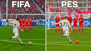 Cristiano Ronaldo Tendangan Bebas | FIFA vs PES ▶ 2004 ke 2022