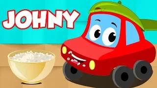 Super Car Super Star - Little Red Car Johny Johny Yes Papa | Cars Song Video For Kids