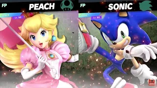 Super Smash Bros Ultimate Amiibo Fights  – 6pm Poll Sonic vs Peach