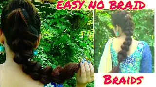 2 minutes Easy No Braid Hairstyle / 2 minutes Hairstyle for medium to long hair