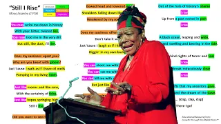 Maya Angelou ‘Still I Rise’ Poem: Techniques Annotated