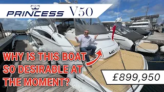 £900,000 Princess V50 Boat Tour - Why is this boat so desirable ?