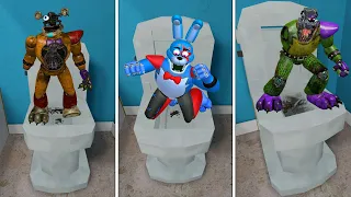 MEGA TOILET SPARTAN KICKING FNAF SECURITY BREACH ANIMATRONICS in Garry's Mod!