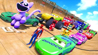 GTA V SPIDER-MAN 2, FIVE NIGHTS AT FREDDY'S, POPPY PLAYTIME CHAPTER 3 Join in Epic New Stunt Racing