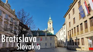 Bratislava, Slovakia, Europe - April 2023 - Old Town Walking Tour 4K 60fps