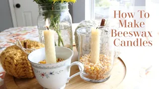 How To Make Beeswax Candles | Easy DIY Tutorial for Beeswax Candles | Rolled Beeswax Candles