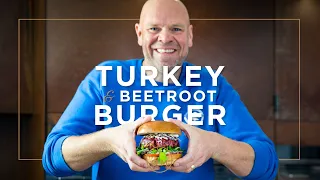 Cooking Healthier with Tom Kerridge: Turkey & Beetroot Burger Recipe