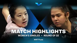 Shin Yubin vs Adriana Diaz | WS | WTT Contender Tunis 2022 (R32)