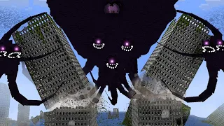 I Killed the Wither Storm in Abandoned City in Minecraft