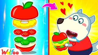 Let's Make a Yummy Fruits & Vegetables Burger! - Best Parenting Life Hacks 🤩 Wolfoo Kids Cartoon