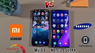 Xiaomi Mi 11 5G Vs Samsung Galaxy Note 20 Ultra Speed test